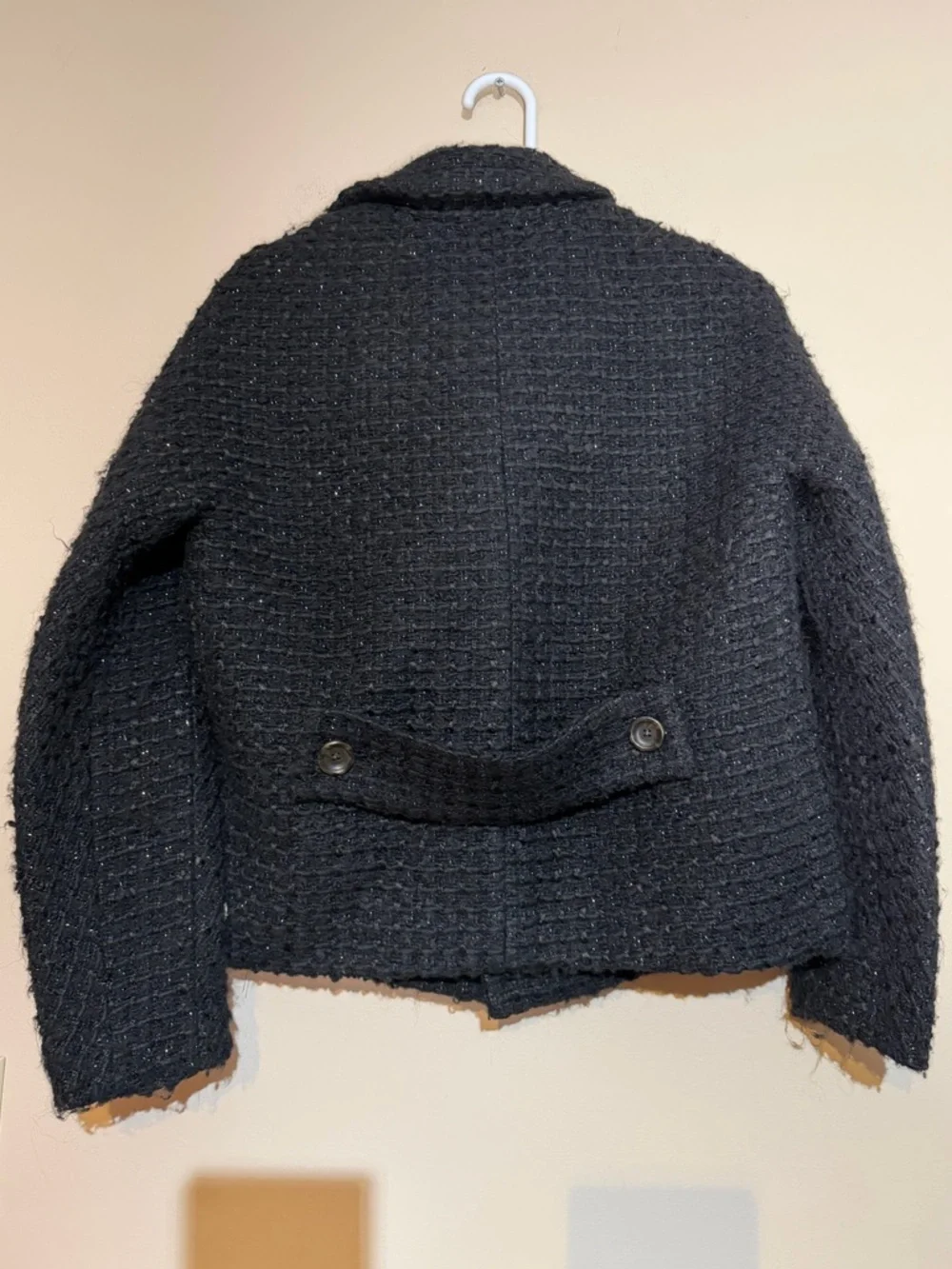 J. Crew Black Bouclé Double-Breasted Blazer - Picture 5 of 6